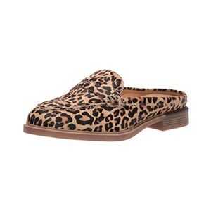 𝅺NWT Hush Puppies Bailey Leopard Calf Hair Penny Mule‎ Sz 6W